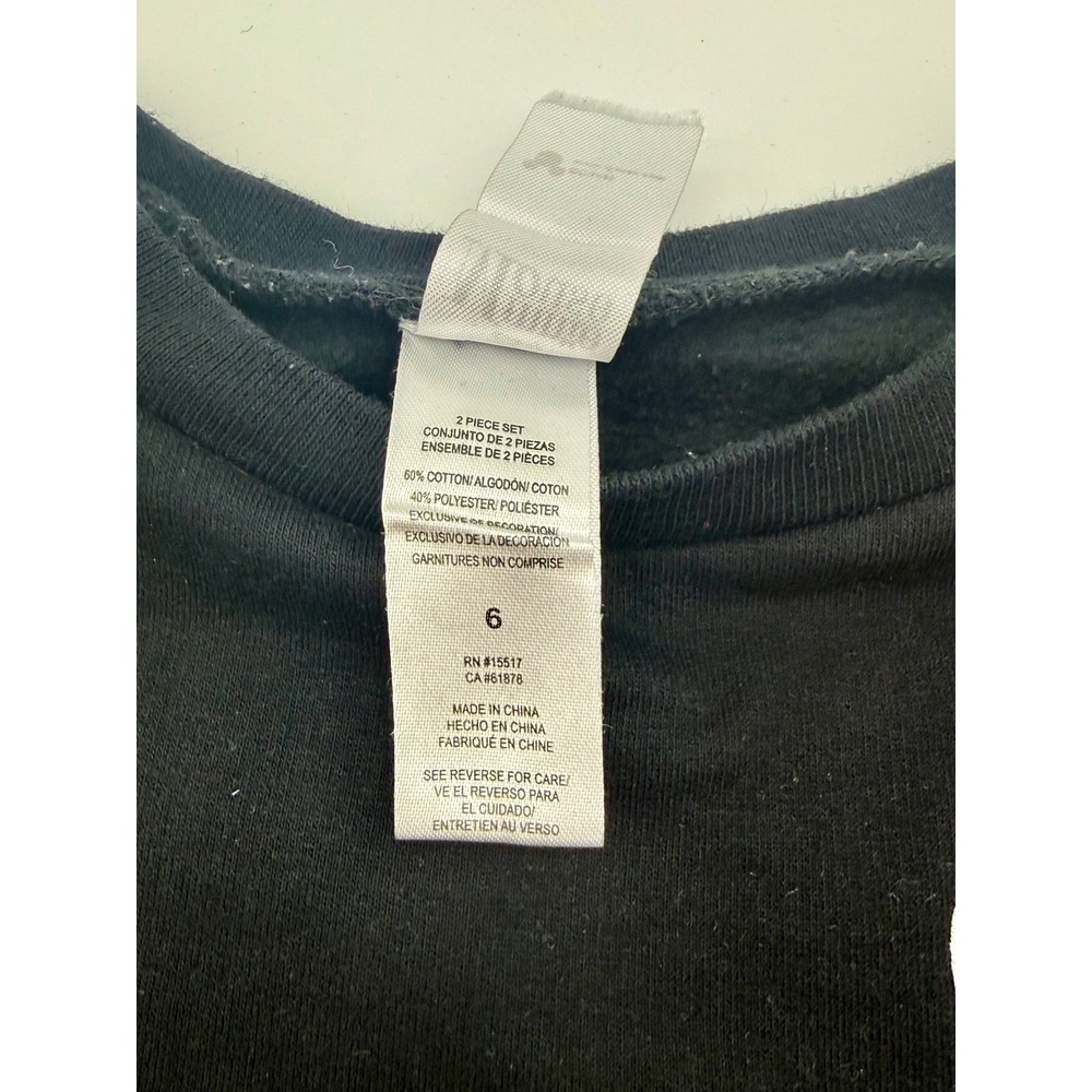 Disney Minnie Mouse Kids Black Graphic Sweatshirt Size 6 Sassy Bold Iconic - Picture 6 of 7